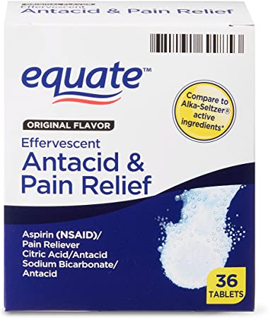 Equate - Effervescent Antacid Pain Relief, 36 Tablets