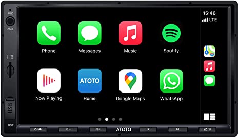 ATOTO F7 Standard 7inch Double Din F7G2A7SE Car Stereo Receiver, Android Auto & CarPlay Connection,AutoLink/Mirrorlink,Fast Phone Charge,Bluetooth,HD Camera Input,Support up to 2TB SSD & 512G SD