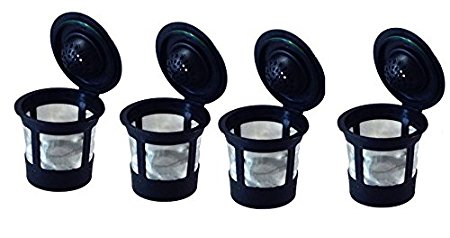 Single Reusable K-cup Coffee Filter for Keurigs B40, B45, B50, B55, B60, B65, K40, K45, K50, K55, K60, K65, B70, B71, B76, B77, B79, K70, K75, K77, K79 - 4 Pack
