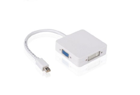 Kangcheng 3 in 1 Mini Display Port to DVI/HDMI/VGA Converter Thunderbolt MiniDP Adapter (1 in 3 out) for Macbook,Macbook Pro,Macbook Air etc