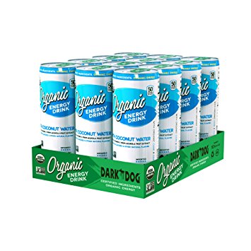 DARK DOG ORGANIC Coconut Water Energy Drink, 12 Oounce (12 Count)