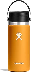 Hydro Flask Stainless Steel Wide Mouth Bottle with Flex Sip Lid and Double-Wall Vacuum Insulation for Coffee, Tea and Drinks