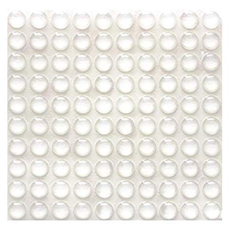100 Pieces Rubber Feet Pads Adhesive Buffer Pads Door Bumpers Self Stick Noise Dampening Pads Small Clear Soft Close Cabinet & Furniture Bumpers 9 mm Diameter x 3 mm (Clear)