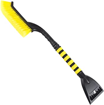 Fekey&JF 25" Snow Brush with Ice Scraper for Car, Detachable Scraper Snow Cleaner for Car Windshield with Foam Grip, No Scratches to Car, Snow & Ice Removal Tool for Cars, SUVs, Trucks