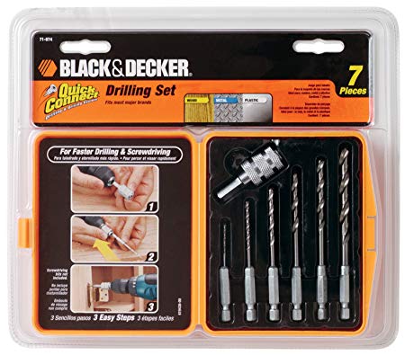 BLACK DECKER 71-974 Quick Connect Drilling Set, 7-Piece