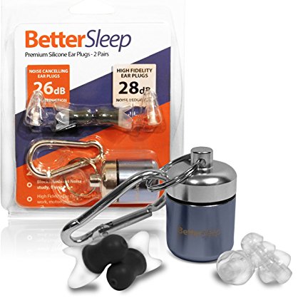 Better Sleep Noise Canceling and High Fidelity Ear Plugs for Snoring, Sleeping, Shooting, Concerts, Musicians and Motorcycles