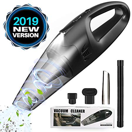 Handheld Vacuum,8KPA Portable Cordless Handheld Vacuum Cleaner with Stronger Motor Wet Dry Vacuum for Home Pet Hair Car Cleaning (Black)