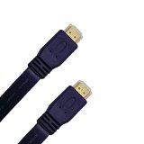Purple Flate Design High-Speed HDMI Cable - 59 Feet 18 Meter Supports Ethernet 3D 4K and Audio Return