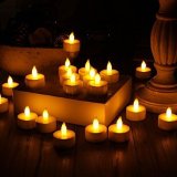 Stunning Flameless LED Tea Light Candles - Realistic Battery-Powered Flameless Candles - Beutiful and Elegant Unscented LED Candles - The Perfect Decoration - 24 Pack - Fake Candles - Divine LEDs