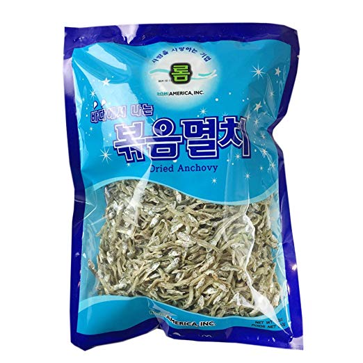 ROM AMERICA Korean Middle Size Dried Anchovies 12 oz (340g) Anchovy for Soup Stock, 볶음멸치