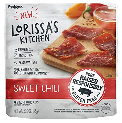 Lorissa's Kitchen Jerky, Sweet Chili Pork, 2.25 Ounce