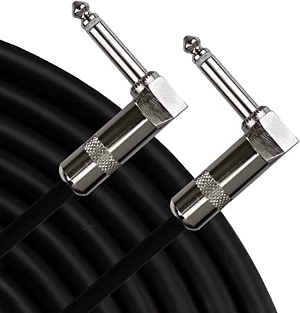 StageMASTER SEGLL-2 2-Feet Instrument Right Angle 1/4-Inch Connectors for Foot Effect Pedals