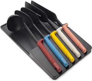 Joseph Joseph Elevate Store 5-piece Utensil Set with In-drawer Storage Tray, Multicolor