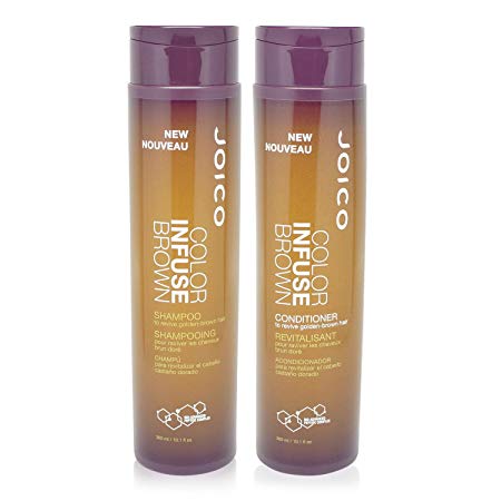 Joico New Color Infused Brown Shampoo & Conditioner Holiday Duo Set - 10 oz For Brunettes