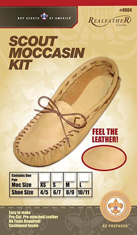 Realeather Crafts Leather Kit, 8/9-Size, Scout Moccasin