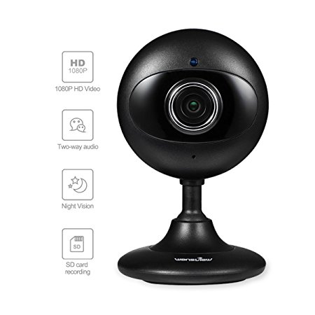 Wansview Wireless Security Camera, 1080P WiFi Home Indoor IP Surveillance Camera for Baby /Elder/ Pet/Nanny Monitor with Night Vision and Two-way Audio-K3 (Black)