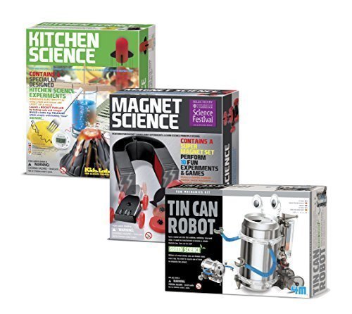 Tin Can Robot - Kitchen Science - Magnet Science Gift Bundle - 3 Pack by Universal Specialties