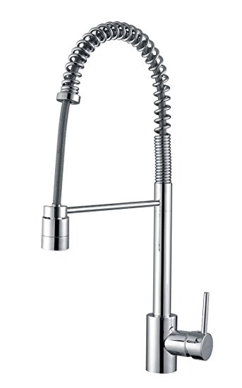 Ruvati RVF1210CH Commercial Style Pullout Spray Kitchen Faucet, Polished Chrome