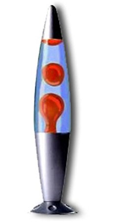 Red and Blue Lava Peace Lamp