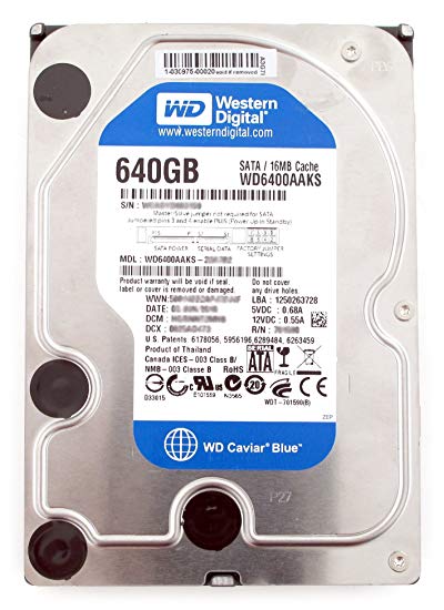 Western Digital 640GB 640 GB Hard Drive HDD 16MB Cache SATA II 3.0Gb/s WD6400AAKS