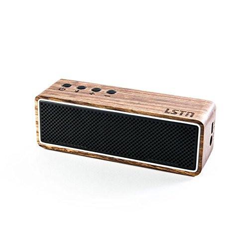 LSTN Apollo Zebra Wood Dual-Driver Portable Bluetooth Speaker with Built-in Microphone