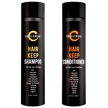 New Hair Keep Combo - Hair Growth Shampoo & Conditioner - Challenger DHT Blocking Premium Combo - w/Baicapil, Capixil, Rejuvasoft, HairSpa, Caffeine, Biotin, Argan Oil, Coconut Oil & more!