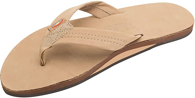 Rainbow Sandals Men's Premier Leather Single Layer Wide Strap with Arch