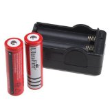 WorthTrust 2 x UltraFire 18650 3000mAh 37V Rechargeable Battery  Charger