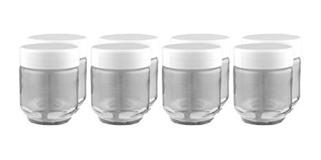 Euro Cuisine GY1920 Glass Jars for Yogurt Maker, Set of 8