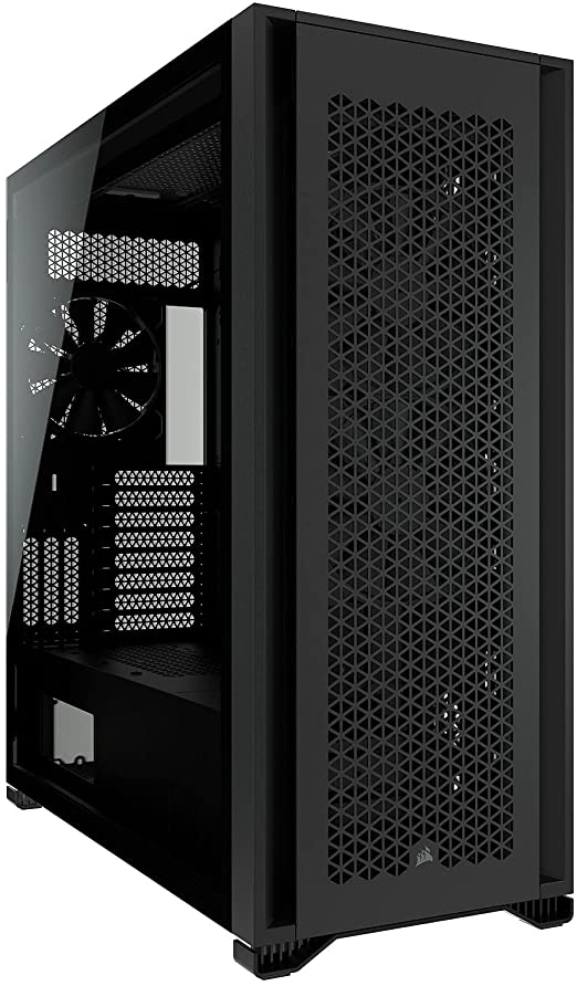 Corsair 7000D AIRFLOW Full-Tower ATX PC Case (High-Airflow Front Panel, Three Included 140mm Fans with PWM Repeater, Easy Cable Management, Spacious Interior, Customisable Side Fan Mounts) Black