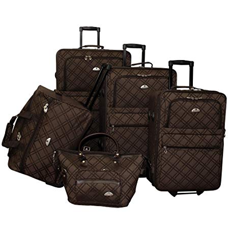 American Flyer Luggage Pemberly Buckles 5 Piece Set, Chocolate, One Size
