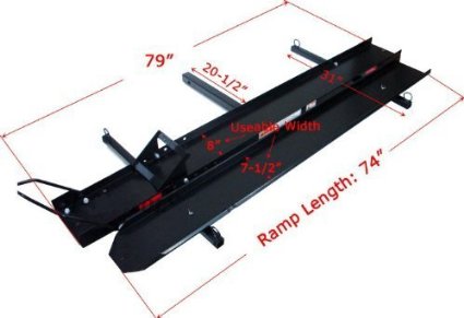 ALEKO® 600Lb Hitch Mounted Sport Motorcycle Carrier Hauler Rack Ramp