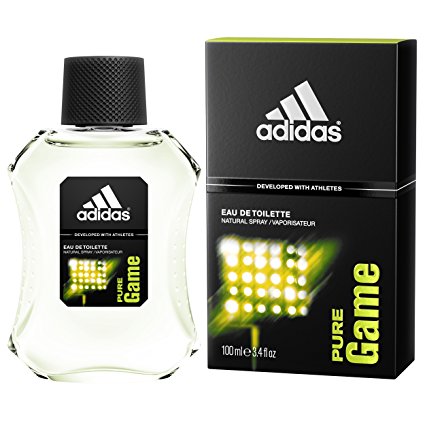 Adidas Eau de Toilette Spray for Men, Pure Game, 3.4 Fluid Ounce