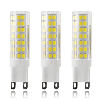 G9 Bulb, Dimmable New(88-LEDs) G9 LED Corn Light Bulbs, AC100-120V G9 Bi-pin base ,6W White 60W Halogen Equivalent, Interior lighting (Pack of 3)