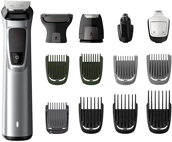 Philips 14-in-1 All-In-One Trimmer, Premium Series 7000 Grooming Kit, Face Shaver, Beard Trimmer, Hair Clipper and Body Groomer with Nose and Ear Trimmer and Precision Shaver - MG7720/13