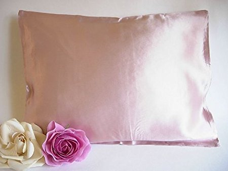 Pink 100% Silk Pillowcase Travel Size 12x16