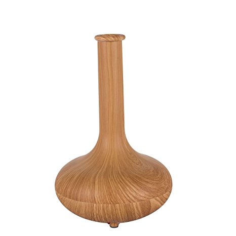 Wooden Air Humidifier Aroma Ultrasonic Purifier Diffuser Waterless Auto Shut-off Vase Shape Fancy Decoration