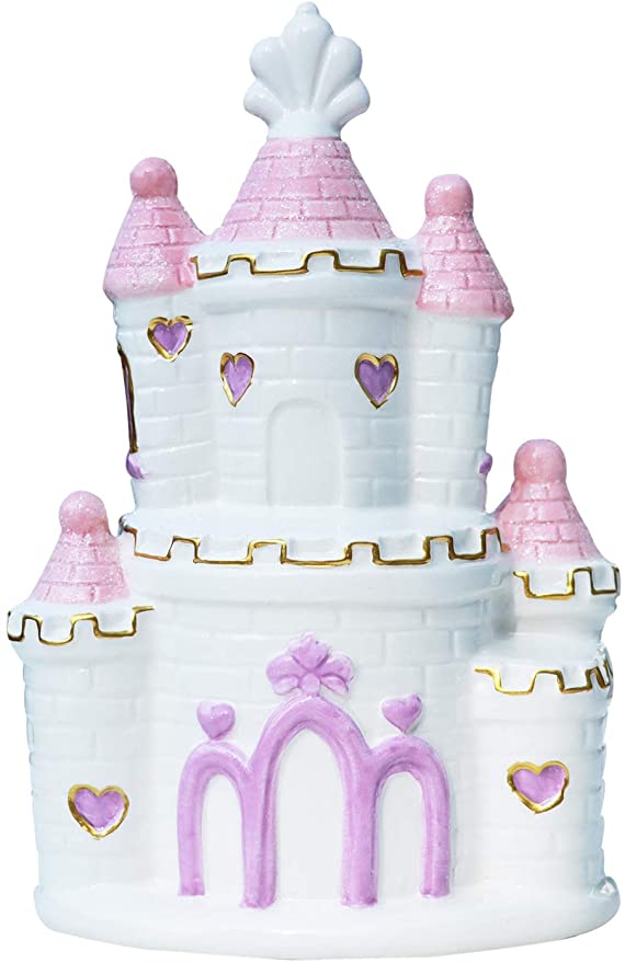 YEIRVE Lovely Ceramic Princess Castle Piggy Bank for Girls, Large Dream Castle for Girls, Girls Piggy Banks for Kids, Money Bank Coin Bank for Girls