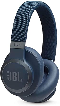 JBL LIVE 650BTNC Wireless Over Ear Noise Cancelling Headphones with Alexa Built-in, Google Assistant and Bluetooth – Blue - Up to 30 hours of Music