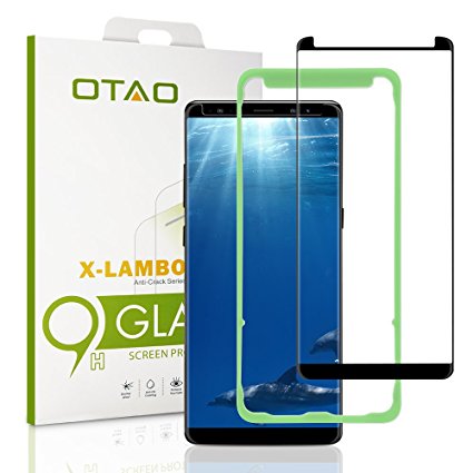 [Installation Tray] Galaxy Note 8 Screen Protector, OTAO 3D Tempered Glass Screen protector [case friendly] 9H Hardness Tough Sensitivity Samsung screen protector Note 8