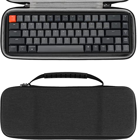 Geekria Shield 65% Compact Keyboard Case, Hard Shell Travel Carrying Bag for 68 Keys Compact Mechanical Gaming Portable Keyboard, Compatible with Keychron k6, RK Royal KLUDGE RK68 Keyboard