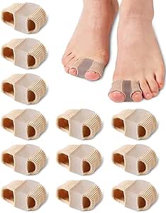 Bunion Toe Separators for Overlapping Toes Women Men, Gel Toe Spacers Bunion Corrector with 2 Loops for feet (12PC)