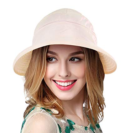 Verabella Women UPF 50  UV Sun Protection Convertible 2 in 1 Visor Beach Golf Hat