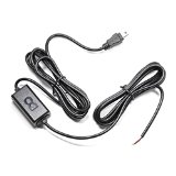 EDO Tech Ultra Compact 5V Mini USB Direct Hardwire Car Charger Cable Kit for DVR Dash Cam Vehicle Camera Recorder