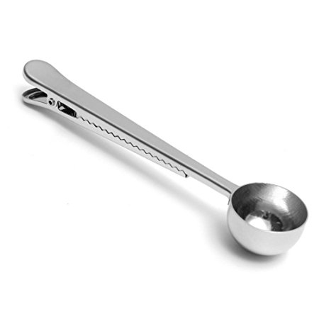 Generic Stainless Steel Coffee Scoop and Tea Scoop with Integrated Bag Clip