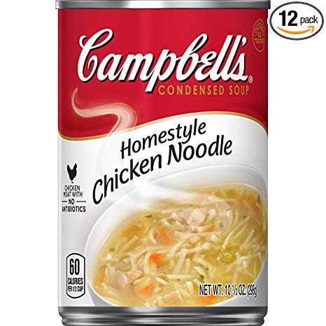 Campbell's Condensed Homestyle Chicken Noodle Soup, 10.5 oz. Can (Pack of 12)