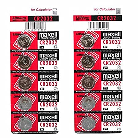 10 Pieces of Maxell CR2032, LR2032, 23032 Lithium Button Coin Cell Battery 3V Imported CR 2032 Fresh Stock