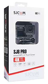 SJCAM SJ8 Pro Action Camera 4K Wifi Sports Cam 2.3" Touchscreen with 170°Sony Sensor,EIS 8x digital Zoom for Waterproof remote Camera Included Waterproof Case and Mounting Accessories Kits