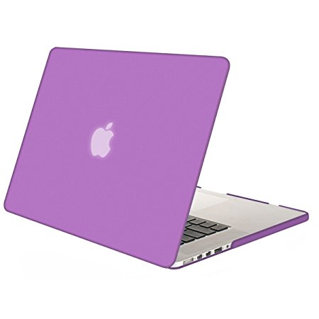 Mosiso Plastic Hard Case Cover Only for MacBook Pro 13 Inch with Retina Display No CD-Rom (A1502/A1425, Version 2015/2014/2013/end 2012), Light Purple