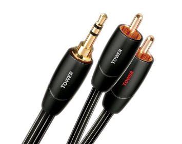 AudioQuest Tower 3.5mm to RCA Cable (Black) - 1.9ft